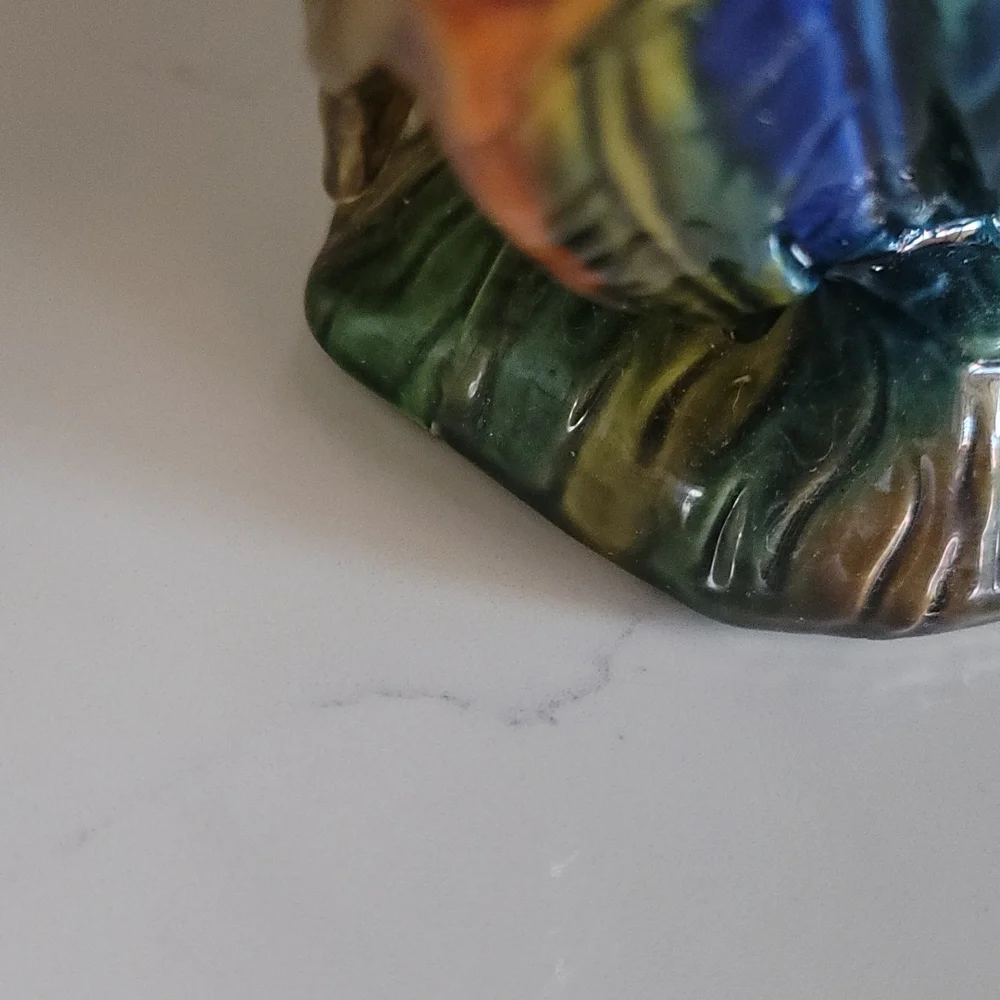 Vintage Majolica Rooster Statue - Picture 7 of 7